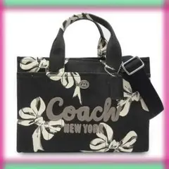 大容量.リボン柄 コーチ COACH カーゴ トート クロスボディ 2way