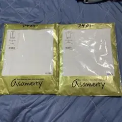 Asametry アサメリー　U首Tシャツとロングパンツセット