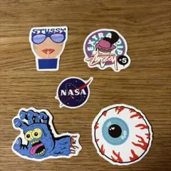 STUSSY NASA 人気ストリート防水ステッカー 5枚セットのサムネイル