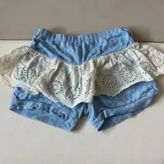 SUNNY Landscape 水色 フリル ハーフパンツ 110