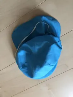 カラー帽子 水色白
