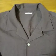 ブラウン XL オープンカラーシャツ　GU　メンズLLサイズ