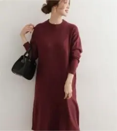 お値下げ　DOORS Aラインニットワンピース