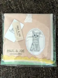 【新品未使用】ポールアンドジョー　猫刺繍　タオルハンカチ