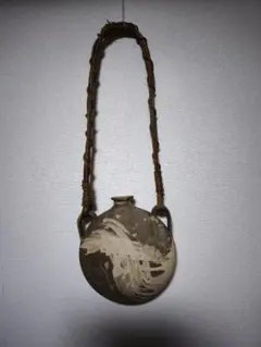 信楽焼 名工 上田直方 変形手付花入 陶器 吊り花入 花器 - メルカリ