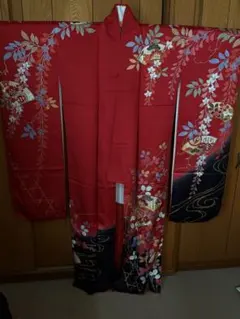 美品 正絹 染分 紅葉振袖3点セット トールサイズ 裄73 - メルカリ