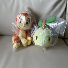 一番くじ Pokémon F賞 シンオウ地方ぬいぐるみ ヒコザル ナエトルセット