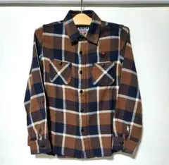 ✪ RNA × アールエヌエー＊チェック柄 古着風 ロゴ刺繍 ネルシャツ ✪