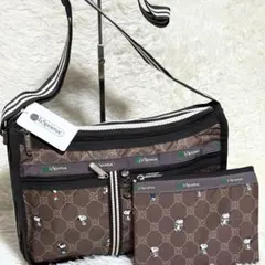 【✨新品同様✨】スヌーピー レスポートサック ショルダーバッグ ポーチ付き❣️
