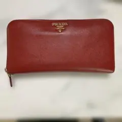 PRADA プラダ サフィアーノ レザー 長財布 バイカラー オレンジ