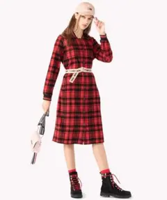 TommyJeansチェックワンピース