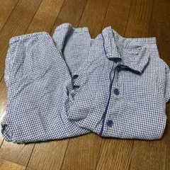 男の子　チェック柄パジャマ 長袖　長ズボン　パジャマ120cm