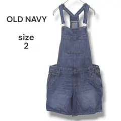 OLD NAVY　ショート丈デニムオーバーオール　サロペット　M　タンブル乾燥可