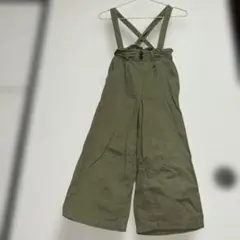 オリーブグリーン クロスストラップ オーバーオール　サロペット