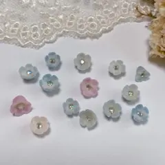 20 ハンドメイド　ネイルパーツ　花　デコ　パーツ　小花　ネモフィラ　フラワー
