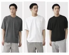 【新品未使用品】　無印良品　涼感UVカット　ワイド半袖Tシャツ　Lサイズ　3枚