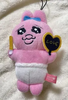 おぱんちゆうさぎ　LOVE うちわマスコットキーホルダー
