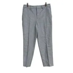 UNIQLO ヒッコリーストライプ クロップドパンツ 美品(L)白×黒