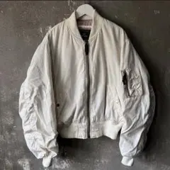【美品】SLY⭐︎ MA-1⭐︎ボンバージャケット⭐︎ホワイト⭐︎サーモライト素材