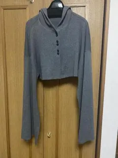 AEWEN MATOPH ⭐︎グレー フード付き クロップドセーター