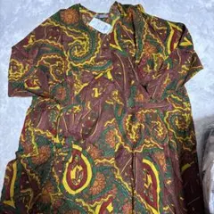 マライカ　七分袖　ロングワンピース