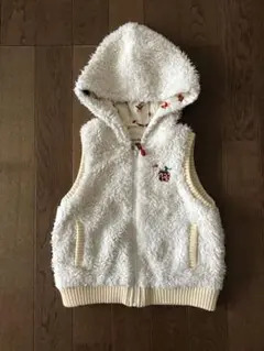 TINKER BELL 白色フード付きベスト　100