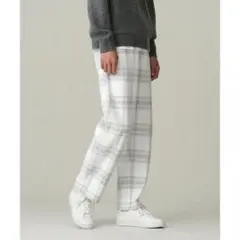 【新品】 nano universe チェック スウェットパンツ ナノユニバース