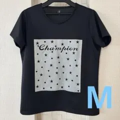Champion 半袖Tシャツ スポーツウェア　速乾　星柄 ブラック Mのサムネイル