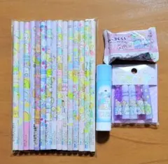 【新品未使用】すみっコぐらし文具セット　鉛筆、キャップ、消しゴム、スティックのり