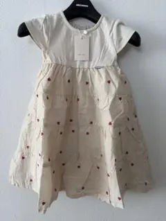 ♡*！様 プティマイン petitmain 半袖ワンピース アイボリー ハート