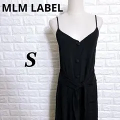 4241 ＭＬＭレーベル キャミソールドレス S 黒 ゆったり マキシ丈ワンピ
