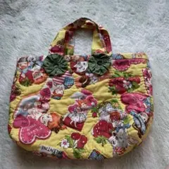 ハンドメイド。レトロ柄キルトトートバッグ