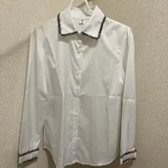 ホワイト 長袖シャツ