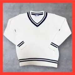 ★期間限定値下‼️匿名配送★TOROPPO Vネックニットセーター 白 フォーマル