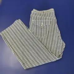 ストライプ カジュアルパンツ サイズ95 Hardy Amies 白シャツオマケのサムネイル