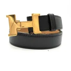 HERMES エルメス Hバックル リバーシブル ベルト65 ブラックレザー