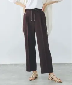 リラックススマートストレートパンツ　接触冷感