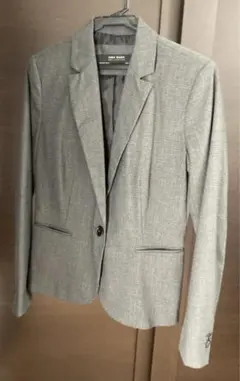ZARA BASIC テーラードジャケット グレー　チェック柄EUR36