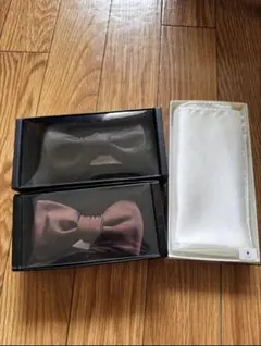 ボウタイ2個とポケットチーフセット