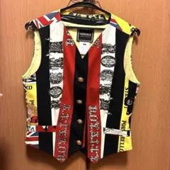 希少 ヴィンテージ HERMES シルク100%ジャズ柄ベスト 52 XL ジレ 希少 ヴィンテージ HERMES シルク100%ジャズ柄ベスト 52 XL ジレ