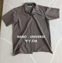 NANO UNIVERSE SHELTECH 半袖シャツ M ブラウン