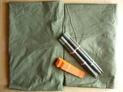 未使用品 米軍実物 70's シェルターハーフテント 2枚組 ポール ペグ