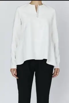 YOKO CHAN ヨーコチャン　長袖ブラウス オフホワイト YOKO CHAN ヨーコチャン ロングスリーブボリュームラッフル