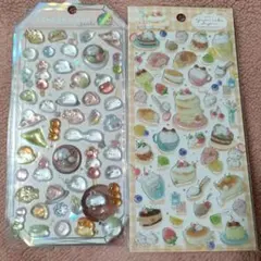 正規品 クーリア シマエナガ ボンボンドロップシール ねこ スイーツ 2枚セット