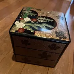 松竹梅 蒔絵 三段重箱