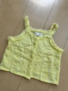 ZARA イエロー フリルキャミソール110〜120
