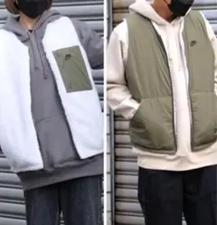 L 新品 ナイキ ボア ベスト リバーシブル シェルパ ウーブン メンズ クラブ