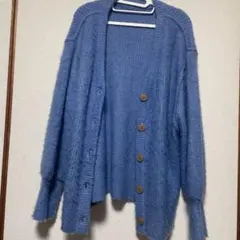 heather カラーシャギーカーディガン