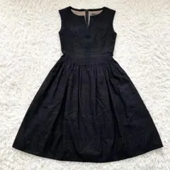フォクシー ローヌドレス カットワークレースワンピース 38 ブラック