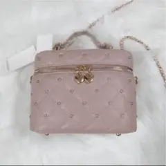 新品タグ付moment＋ バニティバッグ ショルダーバッグ キルティング